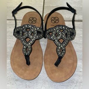 Rhinestone sling back sandals